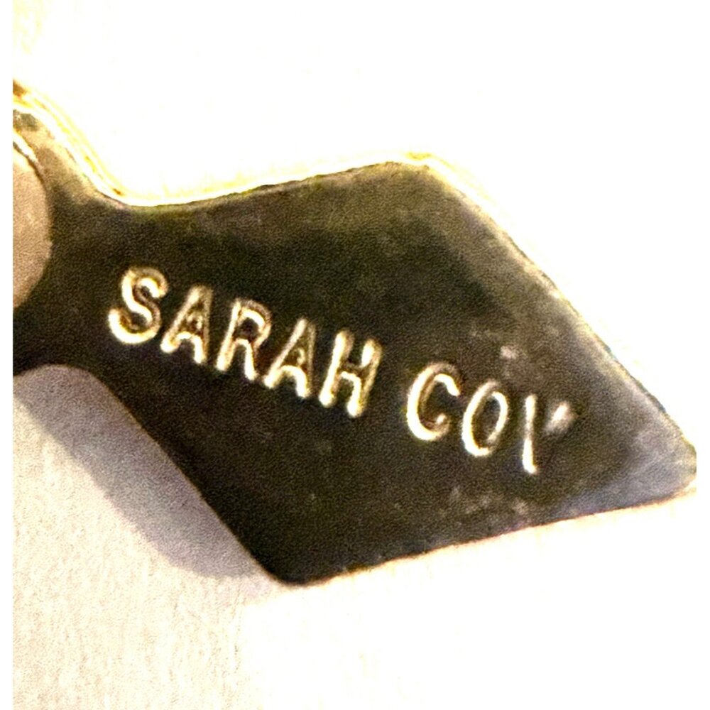 SARAH COVENTRY LARIAT STYLE FLAT CURB GOLD CHAIN LOVERS KNOT PENDANT NECKLACE EU - Picture 6 of 8